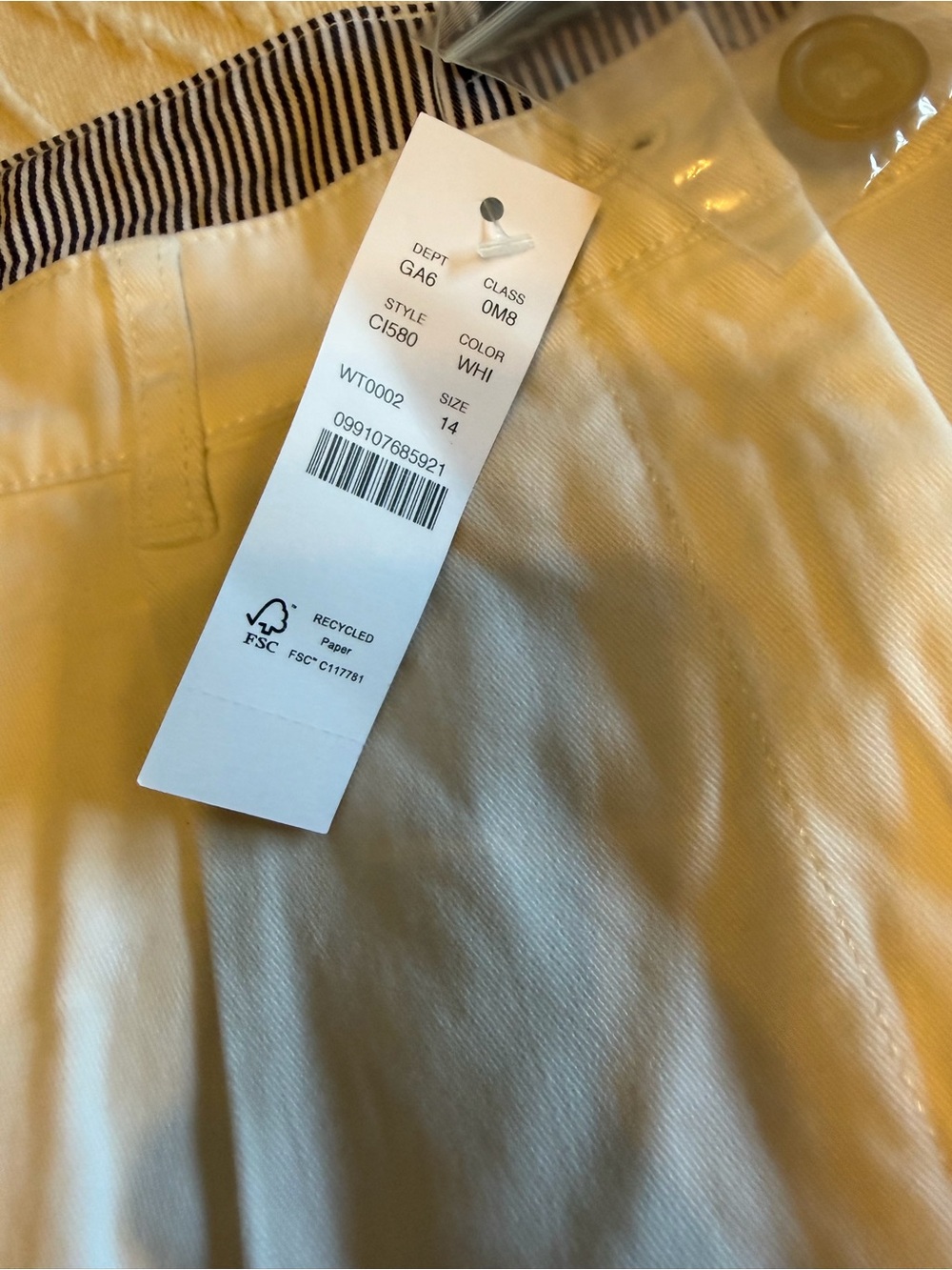 NWT J. Crew White Casual Cotton Shorts size 14 classic traditional versatile - Picture 3 of 8